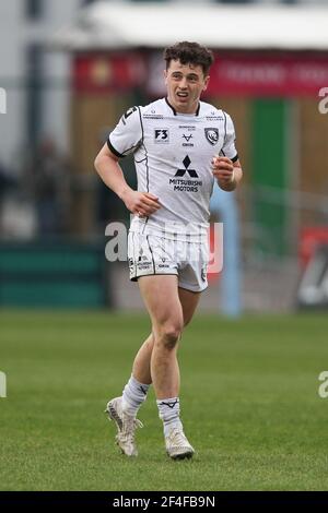 Twickenham, Regno Unito. 20 Marzo 2021. CHARLIE CHAPMAN di Gloucester Rugby in azione durante la partita di rugby della Gallagher Premiership tra Harlequins e Gloucester allo Stadio Twickenham, Twickenham, Regno Unito, il 20 marzo 2021. Foto di Ken Sparks. Solo per uso editoriale, è richiesta una licenza per uso commerciale. Nessun utilizzo nelle scommesse, nei giochi o nelle pubblicazioni di un singolo club/campionato/giocatore. Credit: UK Sports Pics Ltd/Alamy Live News Foto Stock