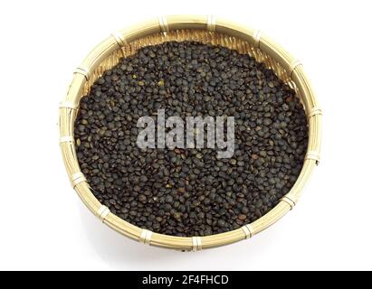 Lenticchie verdi francesi chiamate lenticchie Puy Foto Stock