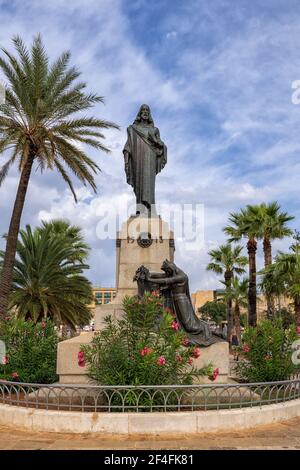 Monumento a Cristo Re dello scultore Antonio Sciortino a Floriana, vicino a Valletta, Malta Foto Stock