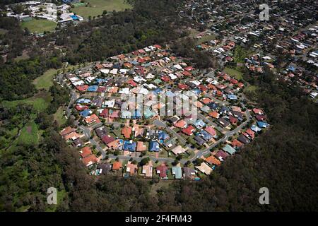 Vista aerea di Wellington Point, Brisbane, Australia Foto Stock