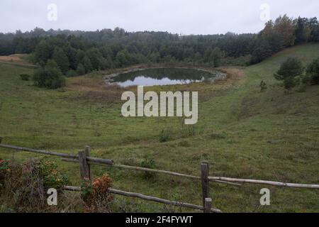 Polonia, Podlasie- 11 Ottobre 2020: Paesaggio Podlasie Foto Stock