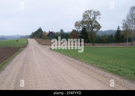 Polonia, Podlasie- 11 Ottobre 2020: Paesaggio Podlasie Foto Stock