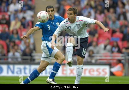 CAMPI EUROPEI INGHILTERRA V ISRAELE A WEMBLEY 8/9/2007 FOTO DAVID ASHDOWN Foto Stock