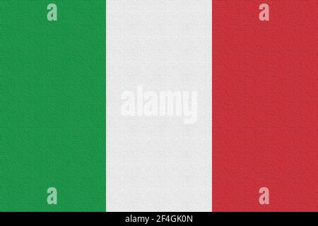Un'illustrazione della bandiera nazionale dell'Italia Foto Stock