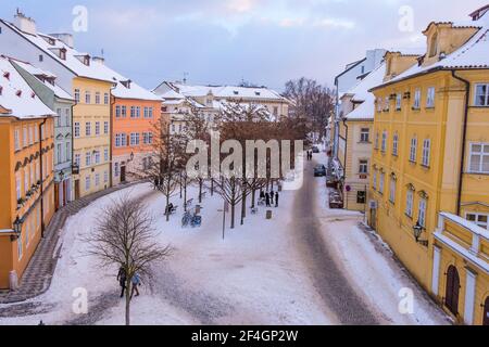 Na Kampe, isola di Kampa, Praga, Repubblica Ceca Foto Stock