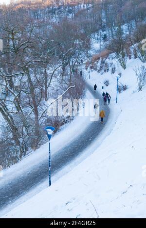 Promenáda Raoula Wallenberga, Raoul Wallenberg Promenade, Velká strahovská zahrada, Praga, Repubblica Ceca Foto Stock