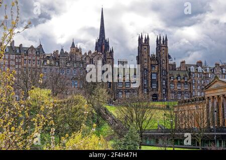 Centro storico di Edimburgo - Edimburgo, Lothian, Scozia, Regno Unito - 12 gennaio 2012