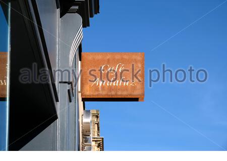 Cafe Andaluz, bar e ristorante spagnolo Tapas, George Street, Edimburgo, Scozia Foto Stock