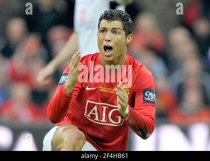 FINALE DI CARLING CUP. SPURS V MAN UTD A WEMBLEY. 1/3/2009. CHRISTINO RONALDO IMMAGINE DAVID ASHDOWN Foto Stock