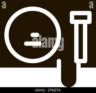 Gong icona Vector Glyph Illustrazione Illustrazione Vettoriale