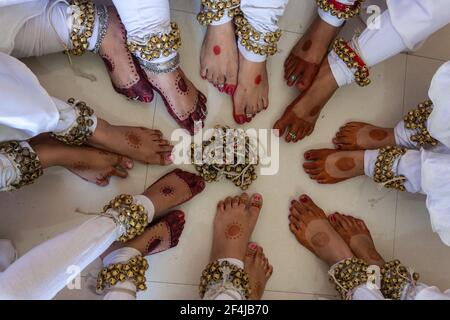 Danza classica indiana Kathak Foto Stock