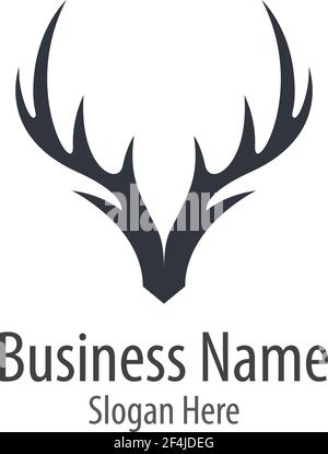 Icona di testa di cervo disegno di illustrazione Illustrazione Vettoriale