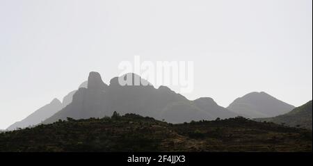 Splendidi paesaggi nella regione del Tigray nel nord dell'Etiopia. Foto Stock