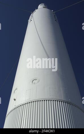 TITUSVILLE, STATI UNITI - 22 dicembre 2009: Il razzo Juno II nel Rocket Garden del John F Kennedy Space Center sotto un cielo blu Foto Stock