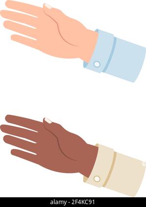 Illustrazione vettoriale a mano estensibile isolata su sfondo bianco. Illustrazione Vettoriale