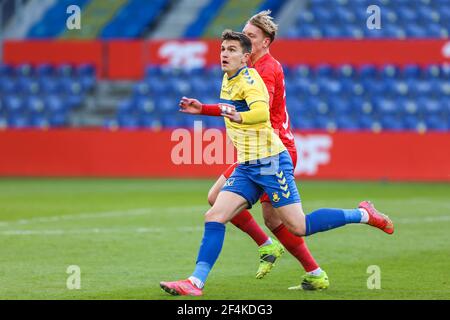 Brondby, Danimarca. 21 Mar 2021. Mikael Uhre (11) di Brondby SE visto durante la partita 3F Superliga tra Brondby IF e Aarhus GF al Brondby Stadium di Brondby, Danimarca. (Photo Credit: Gonzales Photo/Alamy Live News Foto Stock