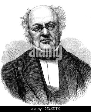 Didot, Firmin Ambroise, tipografo francese, incisore, inventore e poeta, Nato il 14 aprile 1764, morto il 24 aprile 1836 / Didot, Firmin Ambroise, Französischer Typograf, Kupferstecher, Erfinder und Dichter, geboren am 14. Aprile 1764, gestorben am 24. Aprile 1836, Historisch, storico, digitale riproduzione migliorata di un originale del 19 ° secolo / digitale Reproduktion einer Originalvollage aus dem 19. Jahrhundert Foto Stock