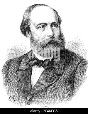 Henri d'Artois, Henri Charles Ferdinand Marie Dieudonne de Bourbon-Artois, duc de Bordeaux, comte de Chambord, 29 settembre 1820 - 24 agosto 1883, proclamato re di Francia dai legitisti francesi Enrico V dopo l'abdicazione del nonno Carlo X il 2 agosto 1830 / Henri d'Artois, Henri Charles Ferdinand Marie Dieudonne de Bourbon-Artois, duc de Bordeaux, comte de Chambord, 29. Settembre 1820 - 24. 1883 agosto, nach der Abdankung Seines Großvaters Karl X. Am 2. 1830 agosto von den französischen Legitimisten als Heinrich V. zum König von Frankreich ausgerufen, Historisch, hist Foto Stock