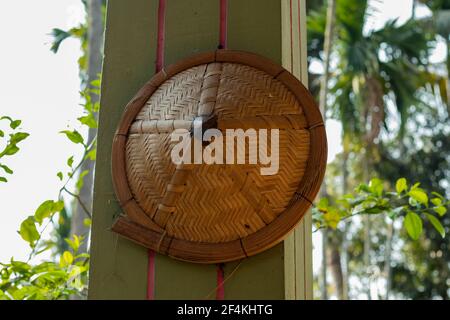 Materiali agricoli o matail che ha fatto con bambù maturo e. rattan Foto Stock