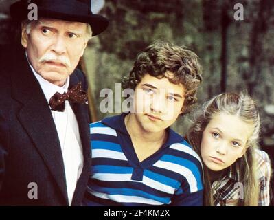 LAURENCE OLIVIER, DIANE LANE E THELONIOUS BERNARD IN A LITTLE ROMANCE (1979), DIRETTO DA GEORGE ROY HILL. Credito: WARNER BROS. / Album Foto Stock