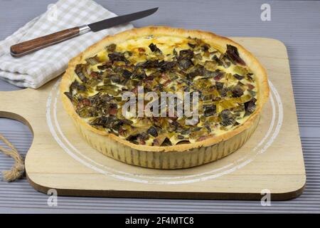 torta di porri Foto Stock