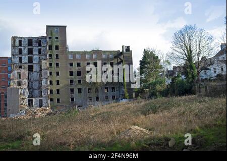 La demolizione di Anston House su Preston Road, Brighton Foto Stock