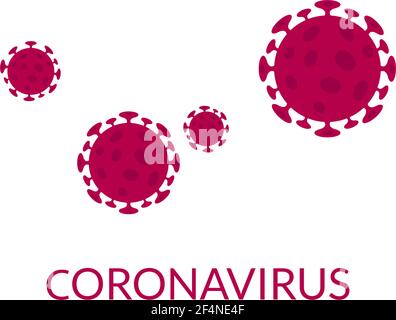 Batterie Coronavirus 2019-nKoV. Illustrazione vettoriale isolata su sfondo bianco Illustrazione Vettoriale