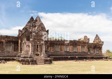 Wat Pho (o Wat Phu) rovina del tempio sito UNESCO, Champasak, Laos Foto Stock