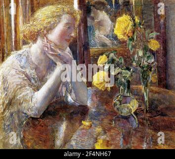 Federico Childe Hassam-Marechal Niel Roses 1919 Foto Stock