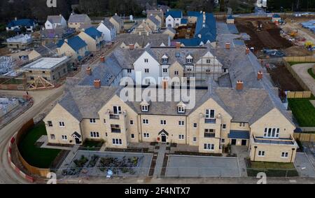 Cotswold Gate esclusivo complesso residenziale vicino a Burford Cotswolds Oxfordshire England Regno Unito Gran Bretagna Cotswold villaggio Foto Stock