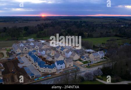 Cotswold Gate esclusivo complesso residenziale vicino a Burford Cotswolds Oxfordshire England Regno Unito Gran Bretagna Cotswold villaggio Foto Stock
