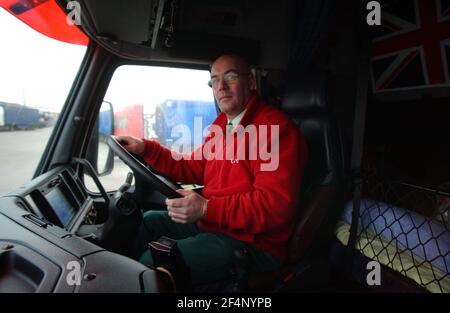 Driver per camion Neil Jameson per Eddie StobartTrucks 4 pilston Foto Stock