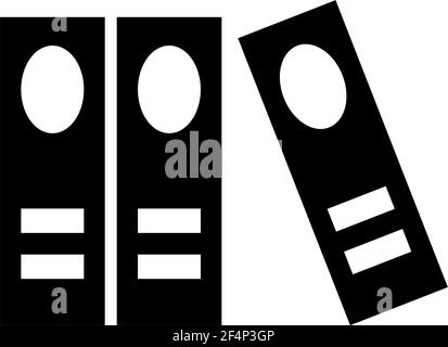 Organizzare cartelle di Office, raccolte in pila. Illustrazione dell'icona Flat Vector. Semplice simbolo nero su sfondo bianco. Organizza cartelle di Office, sigg. Libri in pila Illustrazione Vettoriale