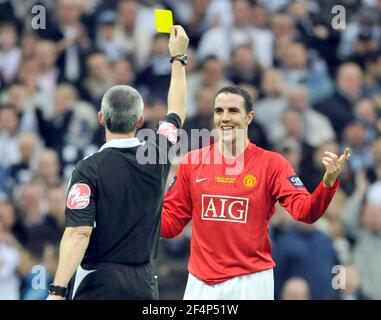 FINALE DI CARLING CUP. SPURS V MAN UTD A WEMBLEY. 1/3/2009. JOHN O'SHEA HA PRENOTATO. IMMAGINE DAVID ASHDOWN Foto Stock