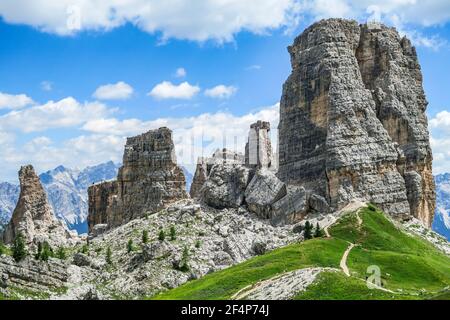 Paesaggi dolomitici, Alpi italiane, Italia Foto Stock