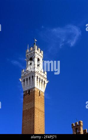 Torre del Mangia, Siena, Italia Foto Stock