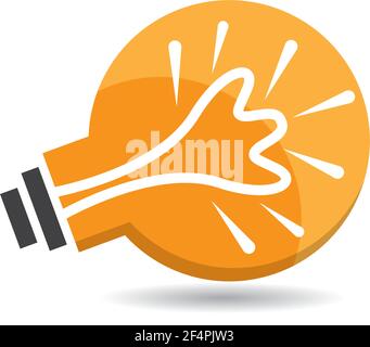 Modello di logo della lampadina disegno di icone vettoriali Illustrazione Vettoriale