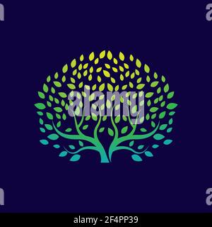 Immagini del logo ad albero Illustrazione Vettoriale