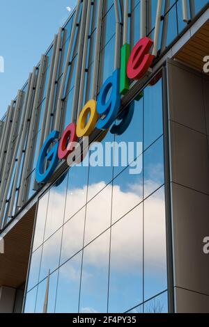 Seattle, Stati Uniti. 22 marzo 2021. La sede centrale della tecnologia Google in South Lake Union. Foto Stock