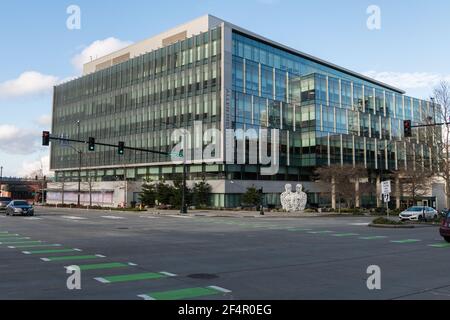 Seattle, Stati Uniti. 22 marzo 2021. L'Istituto Paul Allen a South Lake Union. Foto Stock