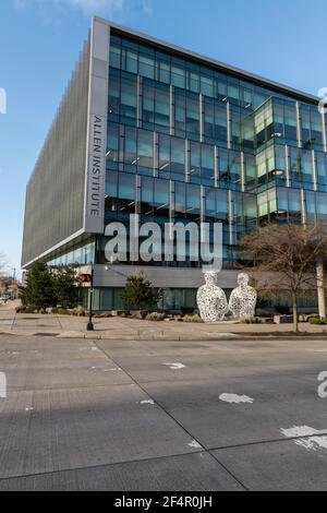 Seattle, Stati Uniti. 22 marzo 2021. L'Istituto Paul Allen a South Lake Union. Foto Stock