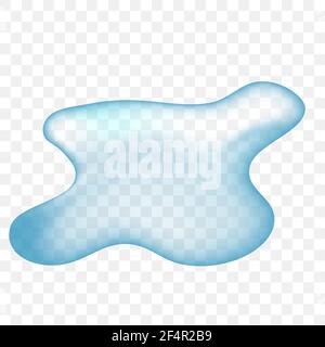 Blu bolla realistico acqua pura, a effetto trasparente sfondo Illustrazione Vettoriale