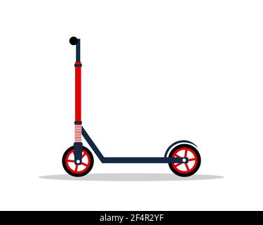 Scooter elettrico moderno. Trasporto urbano ecologico. Veicoli alternativi ecologici. Illustrazione vettoriale in stile cartoon piano Illustrazione Vettoriale