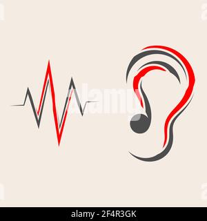 Icona Ear Listen Illustrazione vettoriale Illustrazione Vettoriale
