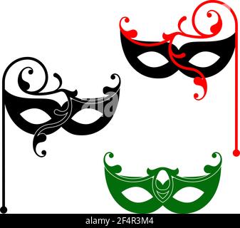 Illustrazione vettoriale dell'icona maschera di Carnevale Illustrazione Vettoriale