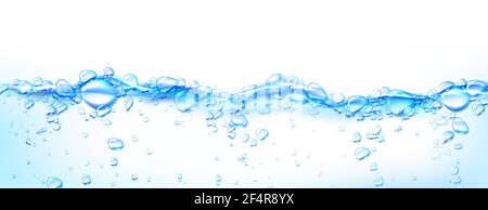 Acqua bollente sfondo astratto con bolle d'aria Illustrazione Vettoriale