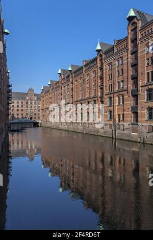 Geografia / viaggio, Germania, Amburgo, città vecchia di Amburgo, edifici di stoccaggio a Wandrahmsleet nel Haf, diritti aggiuntivi-clearance-Info-non-disponibile Foto Stock