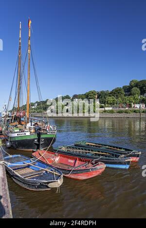 Geografia / viaggio, Germania, Amburgo, Amburgo, navi museo nel porto museo Oevelgoenne, Hanseat, diritti aggiuntivi-clearance-Info-non-disponibile Foto Stock