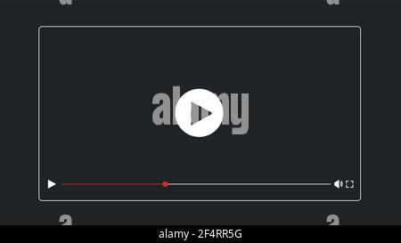 Modello di progettazione di Media Player per applicazioni Web e mobili in stile piatto. Illustrazione Vettoriale
