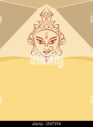 Durga Goddess of Power, Divina Madre dell'Universo Design illustrazione dell'Arte vettoriale Illustrazione Vettoriale